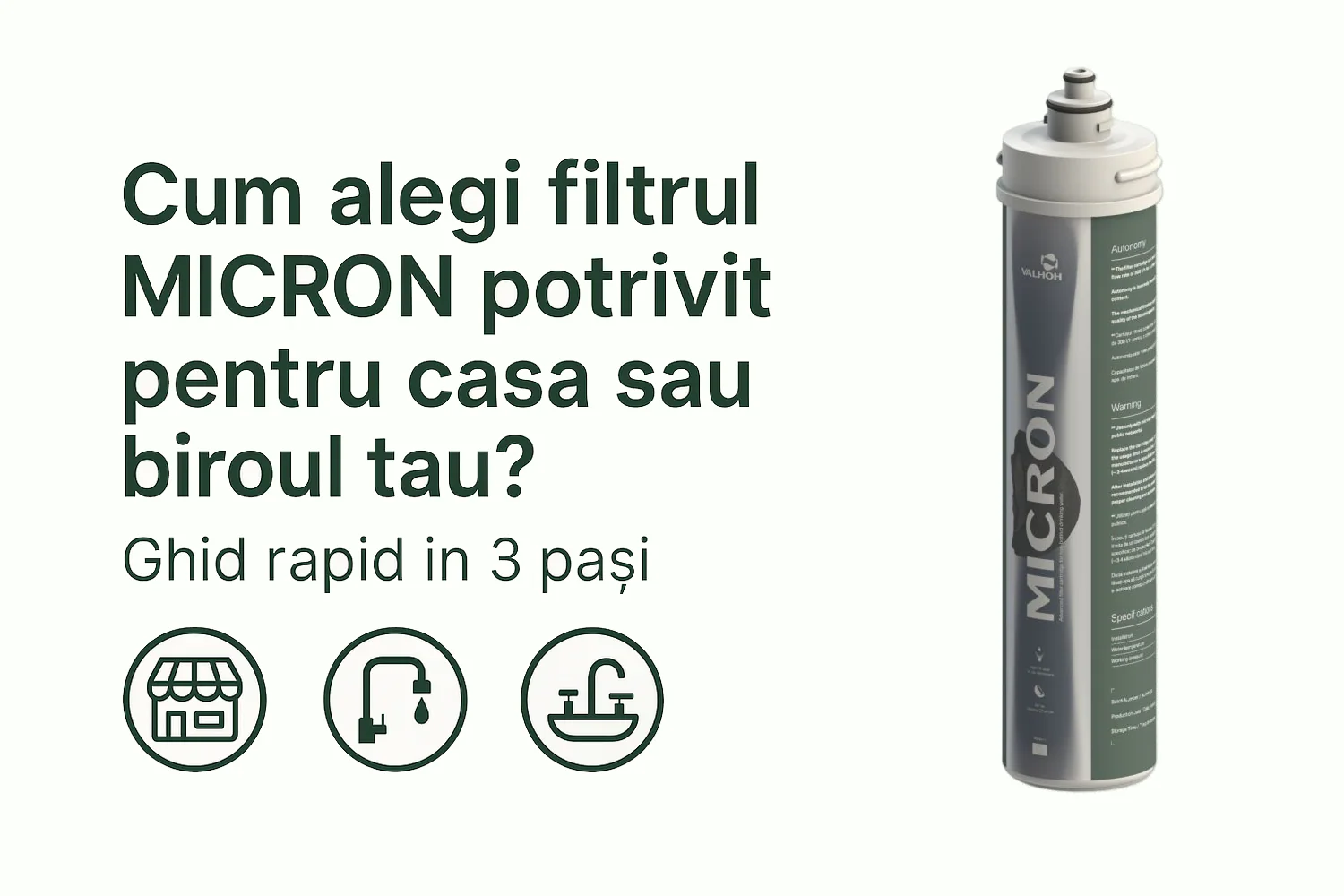 Cum alegi filtrul MICRON potrivit pentru casa sau biroul tau? Ghid rapid in 3 pasi.